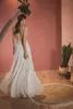 Fahion Abiti da sposa bohémien Sezy Cutaway Sides Una linea di chiffon Appliqued di pizzo Abiti da sposa Paillettes Backless Robes de mari￩e