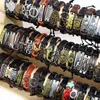 Hombres Vintage Cruz Jesús Amor Animal Etc Estilo Mezcla Cuero Metal Charm Pulseras Brazalete Ajustable Pulsera Para Mujeres Regalos Joyería