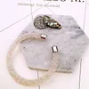 Märke Charm Silver Manschett Bangles För Kvinnor Mode Rhinestone Svart Vit Armband Smycken För Kvinna Brazalete Mujer