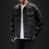 HMXO 2020 새로운 패션 남자의 닳은 디자인 데님 재킷 복고 스타일 청바지 자켓 캐주얼 스트리트 착용 봄 남성 의류 큰 5xl1