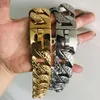 Edelstahl-Hundehalsband, große Hundekette, Metallstahl, Trainingshalsband, Leine, 32 mm, Pitbull-Bulldogge-Halsband-Charms