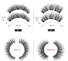 Magnetic Eyelashes Liquid Eyeliner Set 1 Pair False Eye lashes with Tweezer makeup mirror 5 magnet 3D eyelash reusable No Glue Needed 10sets