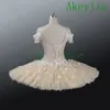 Beige Fairy Harlequinade Variation Professionell Balett Tutu Klänning tömnrosa balett Tävling Tutu kostymer Barn Performance216e