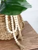 المجوهرات الطبيعية خشبية الشرابة الخرزة سلسلة سلسلة يدوية الخشب مزرعة الديكور الخرز القنب حبل ديكور المنزل شنقا M1203