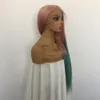 Perucas completas do laço peruca humana com cabelo do bebê pré arrancado brasileiro remy cabelo ombre cor rosa/azul/verde laço frontal perucas de cabelo humano