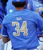 Jam NCAA UCLA #3 Brandon Crawford 7 Chase Utley 12 Gerrit Cole 42 Robinson White cinza azul claro 2019 Jersey de beisebol da faculdade retro College 4xl