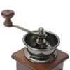 Klassiska träfabriker manuell kaffekvarn rostfritt stål retro kaffe krydda mini burr kvarn med kvarnsten3096
