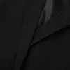 Abiti da donna Blazer Mantello alla moda Mantello Blazer Cappotto da donna Risvolto nero Split Manica lunga Capispalla Tasche Solido Giacca da abito casual Workwe