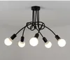 Hot Vintage Industrial Loft Crystal Chandelier Lampa sufitowa z 3/5 świateł (czarne) żarówki Nie dołączone światła LED