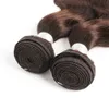 Peruaanse Body Wave bundels van echt haar met sluiting 2 4 chocoladebruin 3 of 4 bundels met vetersluiting Remy echt haar extensio2960222