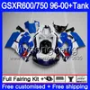 Body +Tank For SUZUKI SRAD GSXR 750 600 GSXR600 96 97 98 99 00 291HM.21 GSXR-600 Stock blue hot GSXR750 1996 1997 1998 1999 2000 Fairings