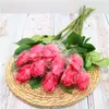 10 sztuk / partia Single Branch Real Touch Rose Bud Symulacja Róża Kwiat Anitifical Silk Home Decor Wedding Decoration Flower