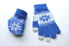 Rękawice pojemnościowe na ekranie dotykowym Kobiety Zimowe ciepłe wełniane rękawiczki Antiskid Knitte Telefingers świąteczne Snowflake Glove LJJA39848904