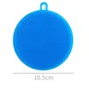 Silicone Dish Bowl Cleaning Brushes Multifunction 5 colors Scouring Pad Pot Pan Wash Brushes Cleaner Kitchen Dish Washing Tool DBC9265275