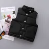 Enfant coton gilet solide garçons vers le bas gilet simple boutonnage filles veste chaude vêtements d'extérieur pour enfants hiver enfants vêtements 6 couleurs DW44426483943