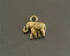 100 sztuk Bronze Elephant Mini Charm Wisiorek Naszyjnik Charm Bransoletka Bransoletka 11x12mm A500