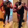 Zestawy do biegania 2 sztuk / zestaw spodnie + t shirt sportswear Kompresja Koszulki Koszykówka Soccer Training Pant Skinny Rajstopy Męskie Gym Sportowe Topy