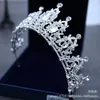 Strass Barrettes Hochzeit Kopfstücke Schmuck Tiara Kristall Diademas Prinzessin Krone Kopfstück für Kleid Brauthaarzubehör Großhandel