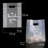 Dank u Plastic Gift Bag Broodopslag Boodschappentas met handvat Party Wedding Plastic Candy Cake Wrapping Bags WB2177