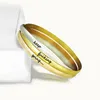 Ny Håll jävla att gå inspirerande armband för kvinnor guldrosa guld tricolor bokstäver Bangle mode smycken gåva