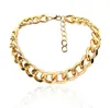 24k Gold Design Simple Jewellerybig Chain Collier JewelryMens Cuban Link Chain1043733