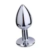 2024Unisex Butt Toys Plug Anal Silver Insert Stainless Steel Metal Plated Jeweled Sexy Stopper Anal toys For Women JJD2230 3pcs/set