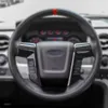 ABS Car Steering Wheel Decoration Cover For Ford F150 Raptor 2009 2010 2011 2012 2013 2014 Car Interior Accessories277f