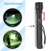 Poderoso XHP70.2 LED lanterna led tático tocha tocha impermeável ao ar livre portátil iluminação até 4300 luzes de acampamento de saída lumens