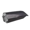 12x18cm Flat Black Metallic Open Top Bags w/ Tear Notches heat seal Aluminium Foil mylar food storage packaging bags
