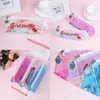 Popular Lazy Makeup Bag Organizer Laser Star Sequins Quicksand Women Transparent Bag Lip Cosmetic Bag Gesture Glitter Cosmetic Bags