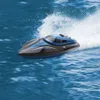 TK H100 2,4 g 4 kanaler Fjärrkontroll Elektrisk Speedboat Toy, Höghastighet 30km / h, LCD-skärm, Julköp Födelsedag Pojkefly, 2-1