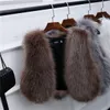 New Winter Women's Faux Fur Vest Long Furry Shaggy Woman Fake Fashion Plus Size Vests High Quality