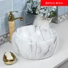 الصين الفني precelain اليدوية أوروبا خمر lavabo مغسلة السيراميك مكافحة الأعلى السيراميك غسل حوض الحمام بالوعة