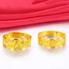 Bague de Couple Dragon Phoenix en or jaune 18 carats, à la mode, pour mariage, pour femmes et hommes, taille ajustable 5532223