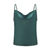 Élégant femmes Imitation soie sangle Camisole Sexy réglable Satin Slip doux gilet soyeux lâche débardeur chemises Blouses S-3XL