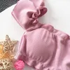 2019 Bandeau High Cut Bikini Set Swimsuit Female Swimwear Women Bathing Suit Smocked Sexy Bikinis Off Shoulder Swim Suit Pink