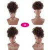 High Puff Afro Kinky Curly Syntetyczny kucyk z Bangs Ponytail Włosy przedłużenie sznurka Krótki kucyk