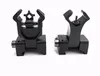 Flip up Front Rear Iron Sight Set Dual Diamond Shape BUIS for 20mm Mount of Hunting Gun Rifle Airsoft Accessories