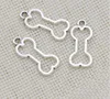 200 stks/partij Antiek Verzilverd Dog Bone Charms Hanger voor Sieraden Maken Oorbellen Armband Accessoires DIY 25x11mm