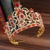 Luxe Mariée Diadèmes Baroque Haute Qualité 5 Couleurs Strass Cristal Couronne La Reine Diamant Cheveux Princesse Argent Brillant Accessoires De Cheveux