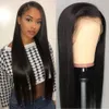 Doğal uzun ipeksi düz siyah renk Brezilya tam dantel ön peruk insan saçı yüksek yoğunlukta ısıya dayanıklı kadınlar için ateşsiz sentetik peruklar