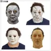 Gran oferta película Michael Myers máscara Halloween 2018 película de terror Cosplay adulto látex máscara completa fiesta de Halloween accesorio aterrador