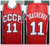 Vladimir Tkachenko #11 Union Sovietica Cccp Retro Basketball Jerseys Mens Ed Custom Any Number Name