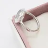 Groothandel-ontwerp authentieke 925 sterling zilveren ringen compatibel fit pandora sieraden met logo ronde schijf CZ verharde ring