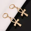 Stainless Steel Egyptian Jewelry The Key of the Nile Ankh Cross Earring
