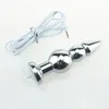 Electro Shock Stainless Steel Sex Anal Beads Electric Metal Butt Plug Dildo Vagina massager Stimulation Awesome Toys Accessory Y191112