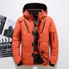 Mens Down Jacket Winter Men Short with Hooded Four Color Available Duck Down Thick Fur Collar Men Outdoor Winter Warm Coat XL Tide #pjl