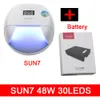 Lâmpada original para unhas sunuv sun7, 48w, led uv, fonte de luz dupla, máquina de secar unhas com temporizador inteligente, memória e sensor de armazenamento de energia 5363838