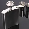 7 Ounce Stainless Steel Hip Flasks With 2 Shot Glass Cup And Funnel in Gift Box Set