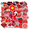 50 pcs/Bag Mixed Car Stickers Ins Popular Red Cute For Laptop Skateboard Pad Bicycle Motorcycle PS4 Phone Notebook Helmet Decal Pvc Stickers
